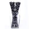 Popotes de Papel Biodegradable Desechables de Estrella de Cinco Puntas con Lunares Coloridos Estrellas Decorativas para Postre Bebida Popotes Rayados