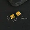 Colgante de León Tradicional Chapado en Oro Plata S925 Oro 24K Accesorio DIY Vintage Versátil Charm para Pulsera