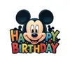 Decoraciones para Pastel de Cumpleaños Temáticas de Mickey Set de Toppers y Banderines para Pastel de Cumpleaños de Mickey para Niños y Niñas