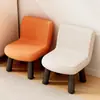 Silla pequeña para el hogar con respaldo, taburete pequeño de madera maciza, asiento bajo pequeño para sala de estar, taburete bajo resistente y duradero, reposapiés para niños