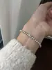 2026 Novo Zircônia Cubo de Açúcar Cristal Swarovski Austríaco Pérola Pulseira Luxo Leve Alto Padrão Nicho Exquisito Meninas