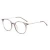 Armazón de gafas nuevo fotosensible que cambia de color transfronterizo redondo retro liso delgado gafas para miopía que cambian de color armazón de gafas color té