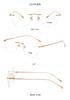 DR. LOLLY frameless glasses blush glasses ultra-light pure titanium glasses frame Danyang glasses myopia anti-blue light glasses frame
