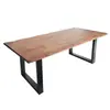 Mesa de conferência em madeira maciça, mesa de escritório simples e moderna, mesa de reunião estilo loft, bancada de trabalho, mesa grande em madeira maciça, mesa de conferência longa