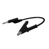 Cable de Prueba con Pinza de Cocodrilo de Cabeza de Linterna de Cobre de 4 mm con Cable de Conexión para Multímetro Re-enchufable J70054-B