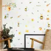 Br1013F Dibujos Animados Lindos Qinhao Abejita Pegatinas de Pared Autoadhesivas Estilo Ins Habitación Infantil Decoración Guardería Pegatinas