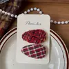 Nuevo Estilo Coreano Tela Lazo Rojo Pasador de Pelo Hecho a Mano Niños Clip Lateral para Flequillo Accesorios para el Cabello de Año Nuevo