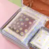 Saco com zíper fosco grosso de EVA com estampa de margarida pequena saco selado saco de embalagem à prova d'água para viagem saco de armazenamento de roupas