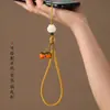 Colgante para teléfono móvil de caqui Ruyi, cordón corto para la muñeca, colgante de caqui de cristal para hombres y mujeres, llavero, accesorio de cuerda antipérdida