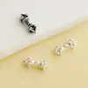 Plata de ley 925 de Tailandia cuerda trenzada DIY con cuentas diamante mazo de mortero con cuentas estilo Tíbet pulsera de juego collar cuentas sueltas accesorios