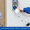 Porta-crachá retrátil de inverno azul, clipe de crachá de boneco de neve em acrílico, cordão retrátil para crachá de trabalho, porta-crachá de identificação atacado