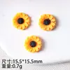 Accesorios Decorativos DIY con Forma de Flor de Girasol de Resina para Fabricantes Transfronterizos