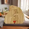 Set de Nuevos Rompecabezas de Madera Transfronterizo: Osos Sentados con Piernas Cruzadas, Madre e Hijo, una Cálida Escena Familiar, Decoración del Hogar de Madera Maciza, Arte Hecho a Mano