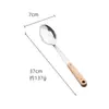 Aço inoxidável espátula 304 conjunto de utensílios de cozinha doméstico cabo de madeira espátula colander cozinha cozinhar espátula conjunto colher de panela quente