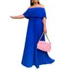 D257 2026 Ropa Nueva de Verano para Mujer Amazon Transfronterizo Sexy de Hombros Descubiertos Plisado Vestido de Noche Estilo Europeo y Americano