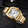 Reloj Niricha Cuadrado de Acero Inoxidable para Hombre 2024 con 3 Pasadores Movimiento de Cuarzo Segundero Continuo Reloj con Calendario Fabricante Una Pieza