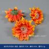 Flor Artificial Naranja Flor de Seda Arreglo Floral de Boda Adornos Sombrero de Graduación Tocado Colgante Decoración Estilo Antiguo Halloween