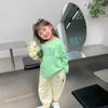 Pudding Haru 2023 Primavera Nueva Bebé Camiseta de Manga Larga Moda Coreana Estampada con Letras Camiseta de Algodón para Niñas