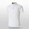 Camisa polo de manga corta de seda de hielo para hombre de verano