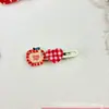Bonito Pasador de Manzana Chica Gelatina Flequillo Ins Clip Lindo Clip Lateral Pasador de Manzana Niña Pinza de Pato Tocado