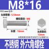 Perno Externo M6M8M10M12 Acero Inoxidable Rosca Completa Cabeza Hexagonal Tornillo de Rosca Completa Din933 Tornillo Extendido