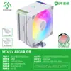 Enfriador de CPU tipo torre Snowman Ice Man Mt4-V4 con 4 tubos de calor, pantalla digital, control de temperatura de la computadora, enfriador de CPU silencioso