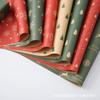 Punto fabricantes al por mayor papel de regalo de Navidad regalo de Navidad decoración de regalo papel kraft de Navidad papel de regalo vintage