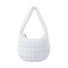 Bolso de hombro cruzado para mujer de gran capacidad con textura transfronteriza, versátil, bandolera, diseño de dumpling plisado de nube, sentido del diseño, algodón, bolso de axila