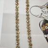 Cadena de Garra de Pedrería Cadena de Diamantes de Cristal DIY Soldada a Mano Cadena Electrochapada Cordón de Zapato Accesorios para Bolsa de Mujer Accesorios para Prenda