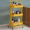 Carro de Belleza de Venta Caliente en Amazon Estante de Almacenamiento de Cesta de Alambre Estante de Almacenamiento para Cosméticos Artículos Varios Bocadillos Carrito de Almacenamiento Móvil