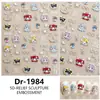 Redanco5D Embutido Ins Celebridade da Internet Adesivos para Nail Art Desenho Animado Menina Fofa Decalques de Unha Dr1986
