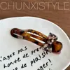 Nuevo Clip de Pelo de Acetato con Estampado de Leopardo de Gama Alta Coreano Clip Perezoso para el Cabello Clip Retro de Moda para Flequillo Clip Lateral Clip Versátil de Pato