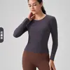 Camiseta Deportiva de Manga Larga de Alta Gama Transpirable de Secado Rápido para Mujer, Ropa para Correr y Fitness, Top Ajustado, Ropa de Yoga
