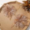 Cristal de belleza inmortal pluma de seda brillante flor de gasa diy hecho a mano pasador versátil tocado accesorios para ropa venta al por mayor