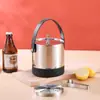 Cubeta de Hielo de Acero Inoxidable 304 para Celebridades de Internet al por Mayor Cubeta de Hielo para Bar KTV Comercial Doméstico Pequeña Cubeta de Hielo para Cerveza Almacenamiento