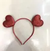 Joyas europeas y americanas transfronterizas para el Día de San Valentín, diadema fina y linda de lentejuelas doradas y rosas para mujer, diadema de tela para vacaciones