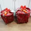 Wenzhou Boda Personalizada Bolsa Baizitu Tamaño Grande Bolsa Cubo de Cáñamo Rojo Acompañante Neceser Suministros de Boda Novia
