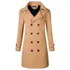 Comercio Electrónico Transfronterizo AliExpress Abrigo de Lana para Hombre Cortavientos 2026 Otoño/Invierno Estilo Nuevo Prendas de Abrigo Talla Grande Abrigo de Longitud Media