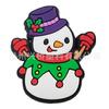 Zapatos de Muñeco de Nieve Navideño Hebilla de Zapato de Flor Regalo de Navidad Accesorios para Zapatos con Agujeros Decoración de Goma Suave de PVC Accesorios DIY Transfronterizo