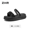 Pantuflas de Suela Gruesa Zhr para Mujer, Sandalias Nuevo Estilo Verano 2026, Bonitas y Cómodas, Versátiles para el Uso Diario
