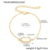 Omacar Juego de Collar y Pulsera con Colgante de Flor de Cinco Hojas Cuadrada de Zircón con Garras Talladas, Acero Inoxidable, Piedra de Cristal Natural