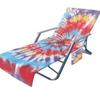Capa para cadeira de praia de microfibra, toalha reclinável, bolsa para toalha de praia, impressão digital 3D, capa para cadeira de praia com tie-dye colorido