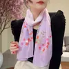 Bufanda Larga de Seda Estilo Hada de Gasa Bufanda Larga para Mujer Protección del Cuello Primavera Otoño e Invierno Bufanda Bufanda Madre Bufanda Delgada