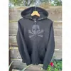 Sudadera con capucha y cremallera de manga larga Y2K con estampado de calavera Punk Estilo callejero oscuro Hip-Hop Ins