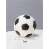 Decoração de Bolo de Futebol Enfeites Bola de Futebol de Borracha Macia Menino Ídolo Masculino Tema Menino Decoração Arranjo de Aniversário Toppers de Futebol