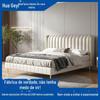 Frete grátis moderno simples luz luxo cama de couro quarto principal casa creme estilo couro couro piano chaves cama de casal queen