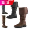 2026 Fabricantes Participan en Comercio Exterior Transfronterizo de Botas Largas para Hombre, Botas Planas para Hombre, Estilo Retro, Tallas Grandes 40-48