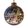 Adornos para árbol de Navidad, decoraciones colgantes, bolas de Navidad, bolas de Navidad transparentes, decoraciones navideñas creativas transfronterizas, plástico festivo