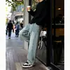 Jeans de Corte Diagonal Estilo Americano Nuevos para Primavera 2026 para Hombres y Mujeres, Marca de Moda Hip-Hop de Calle, Pantalones Rectos Holgados de Tallas Grandes