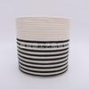 Cesta de Cuerda de Algodón para Bonsái de Planta Cruzada Blanco y Negro del Fabricante, Disponible en Tamaños Grande, Mediano y Pequeño y Se Puede Personalizar